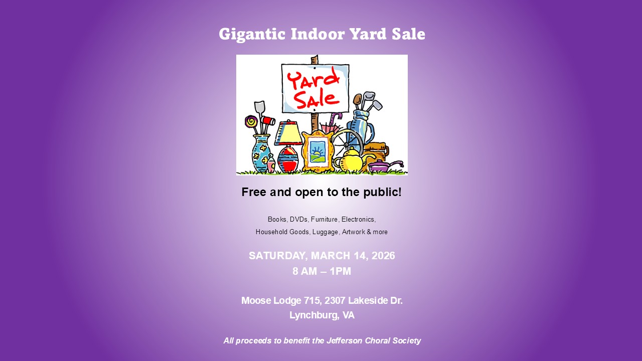 Gigantic Indoor Yard Sale!